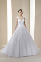 Robe de mariage en tulle pailletée,